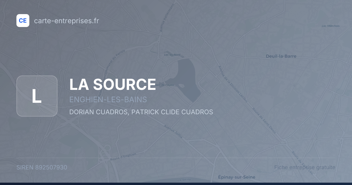 LA SOURCE — 892507930 — fiche entreprise