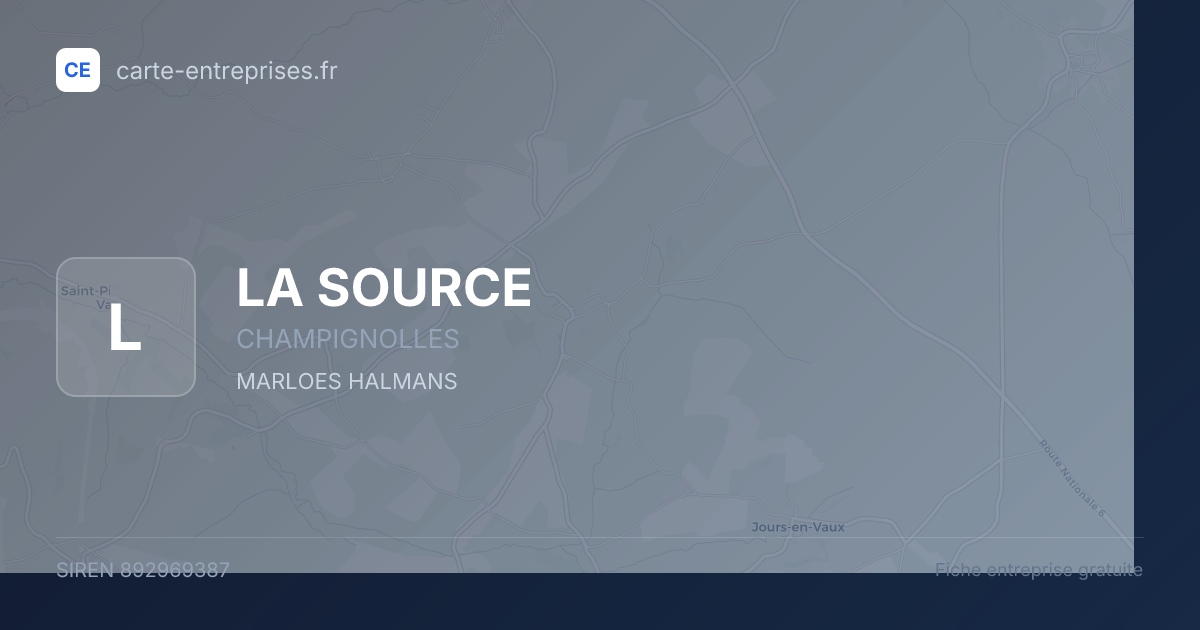LA SOURCE — 892969387 — fiche entreprise