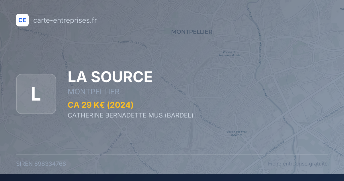 LA SOURCE — 898334768 — fiche entreprise