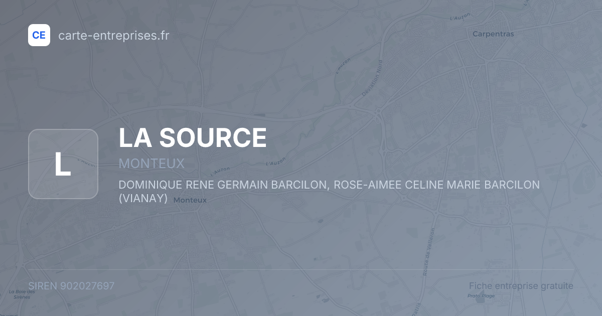 LA SOURCE — 902027697 — fiche entreprise