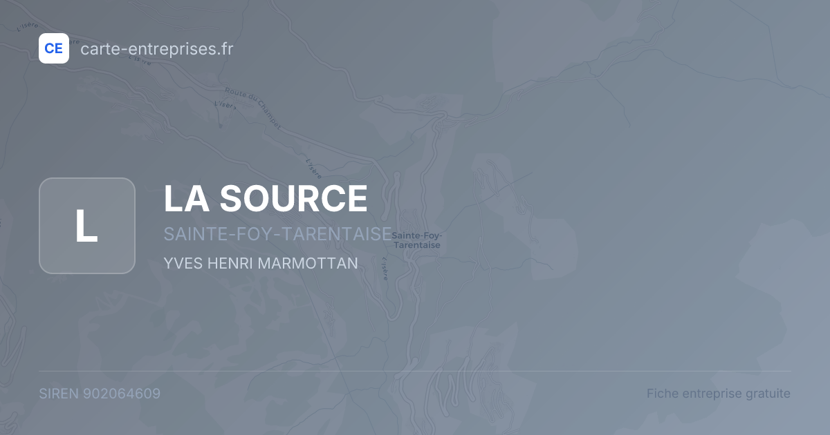 LA SOURCE — 902064609 — fiche entreprise
