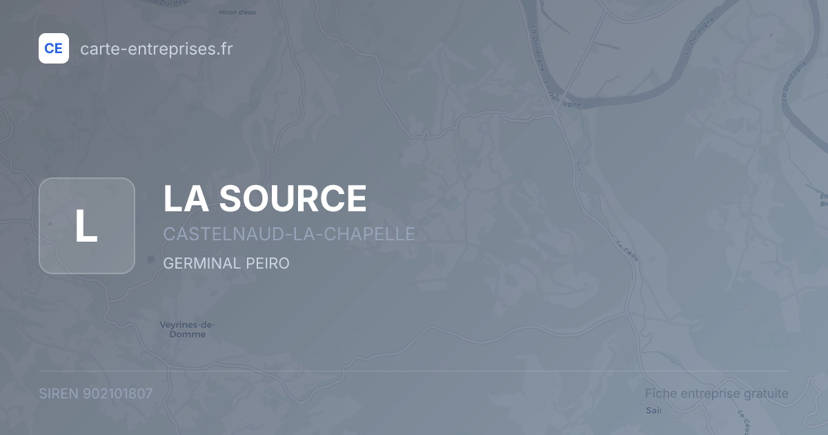 LA SOURCE — 902101807 — fiche entreprise