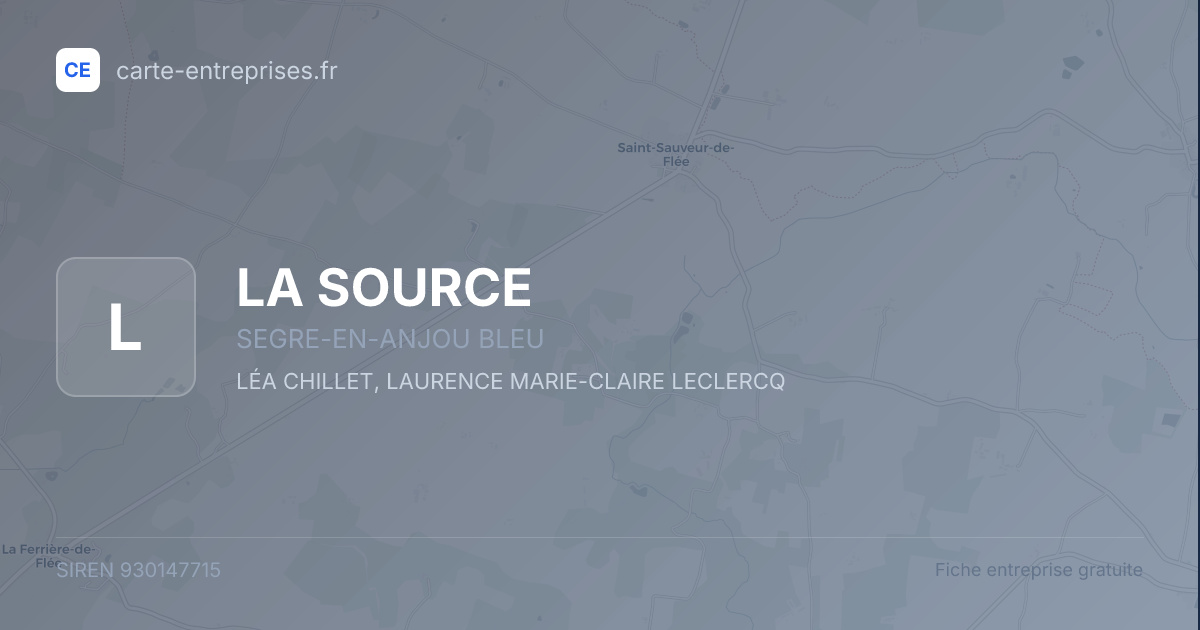 LA SOURCE — 930147715 — fiche entreprise