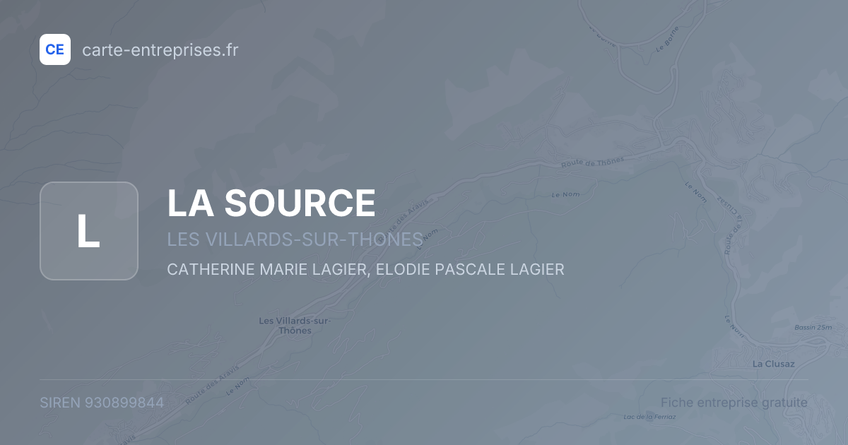 LA SOURCE — 930899844 — fiche entreprise