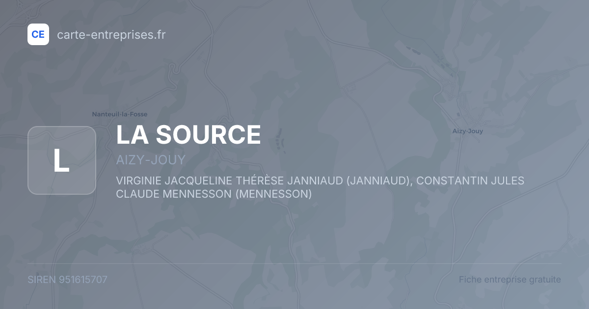 LA SOURCE — 951615707 — fiche entreprise