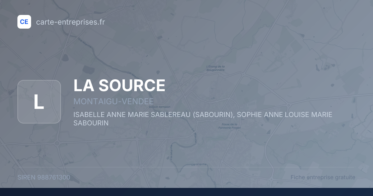 LA SOURCE — 988761300 — fiche entreprise