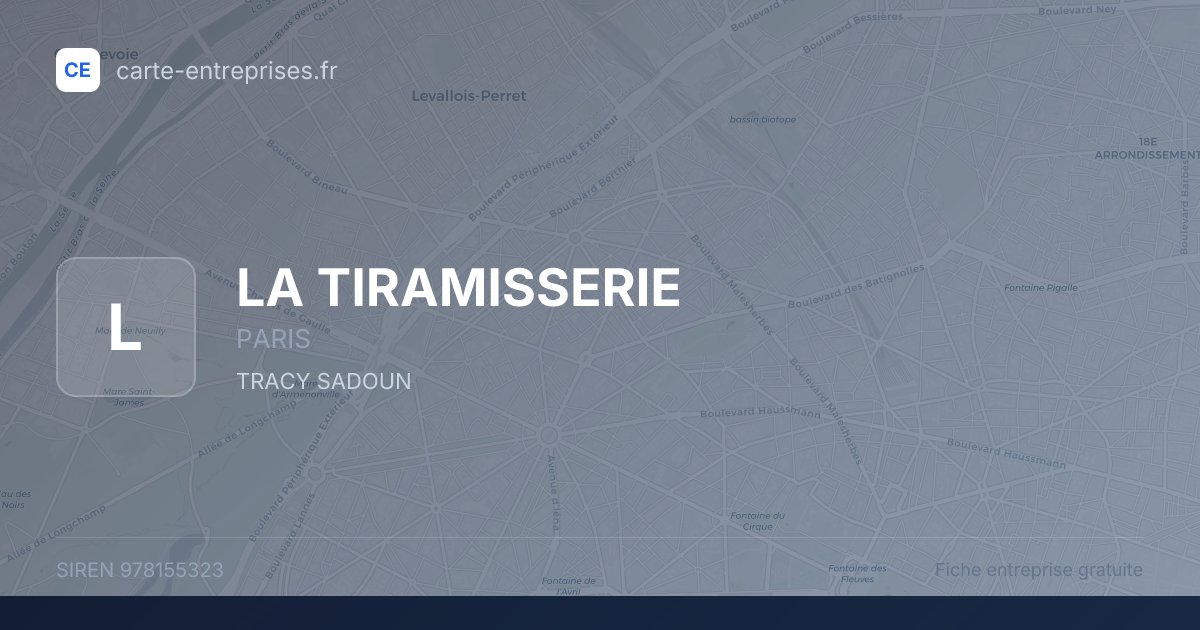 LA TIRAMISSERIE — 978155323 — fiche entreprise