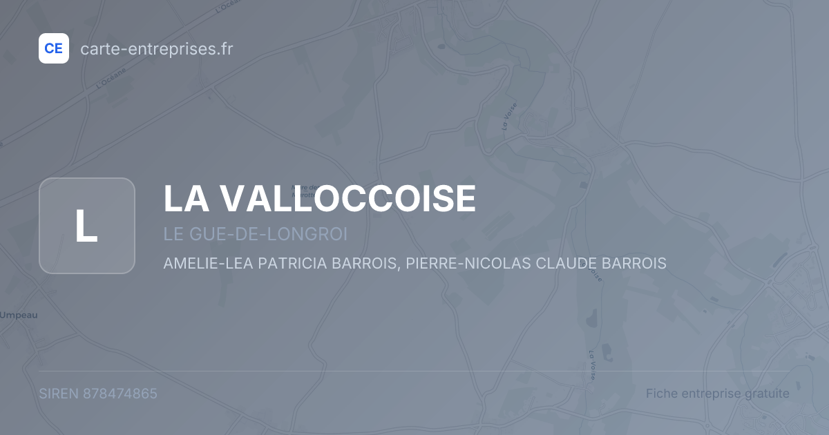 LA VALLOCCOISE — 878474865 — fiche entreprise