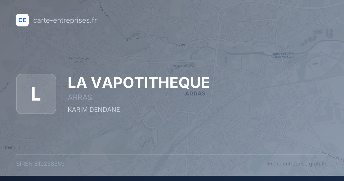 LA VAPOTITHEQUE — 819258559 — fiche entreprise