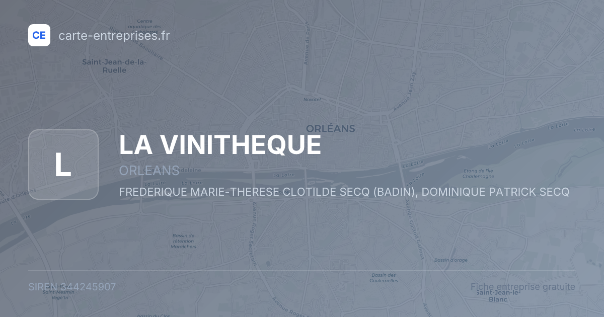 LA VINITHEQUE — 344245907 — fiche entreprise
