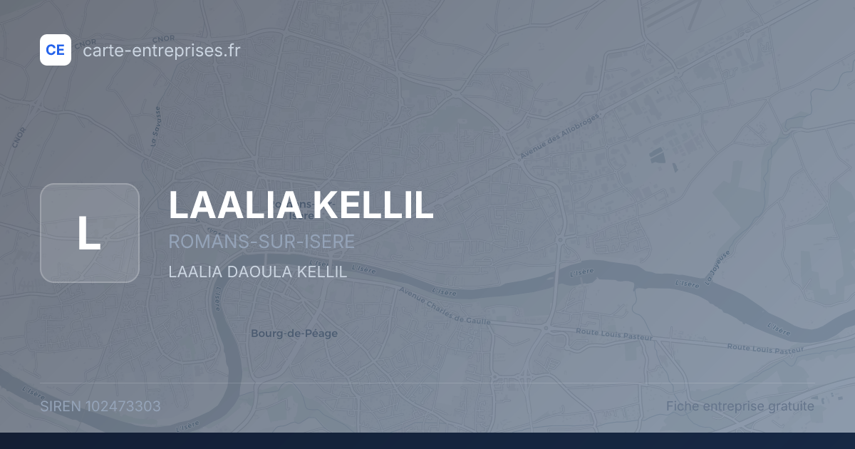 LAALIA KELLIL — 102473303 — fiche entreprise