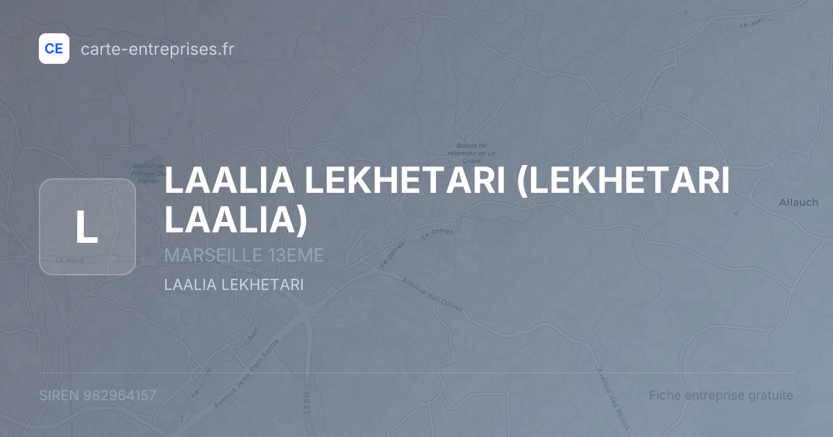 LAALIA LEKHETARI (LEKHETARI LAALIA) — 982964157 — fiche entreprise