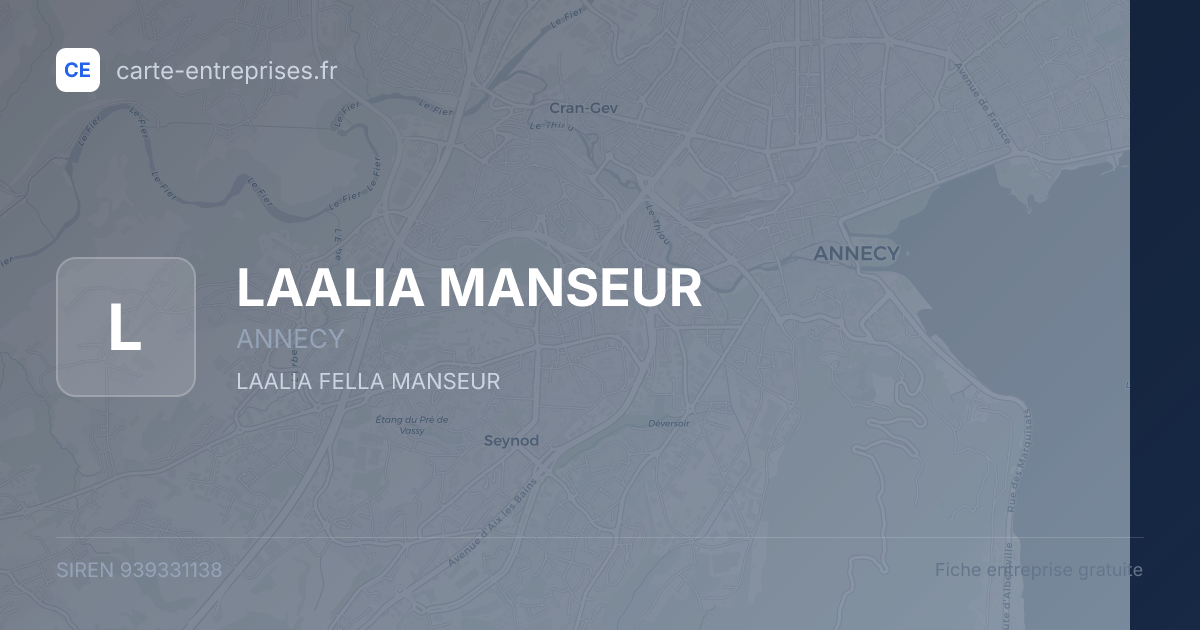 LAALIA MANSEUR — 939331138 — fiche entreprise