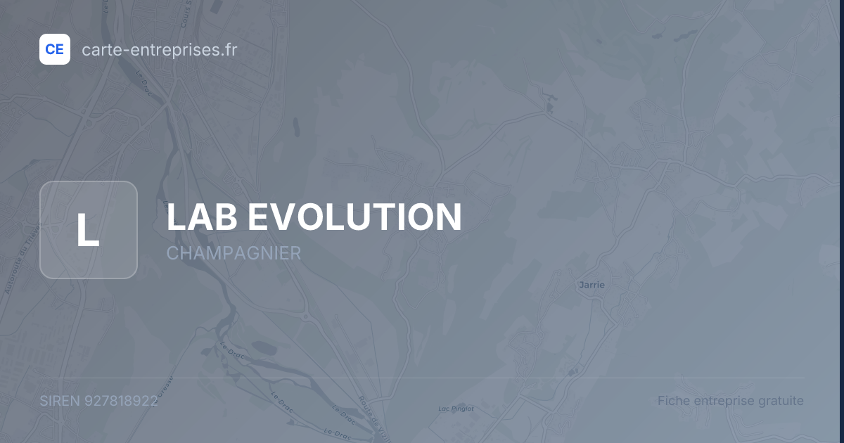 LAB EVOLUTION — 927818922 — fiche entreprise