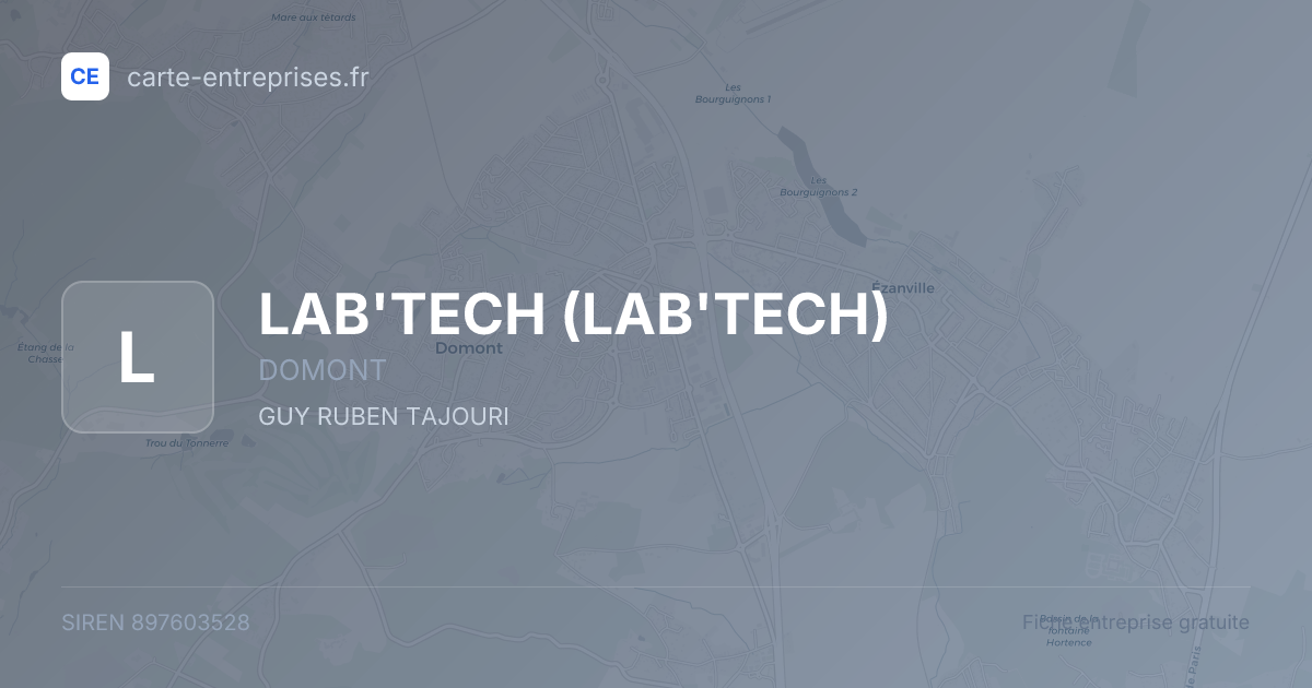 LAB'TECH — 897603528 — fiche entreprise