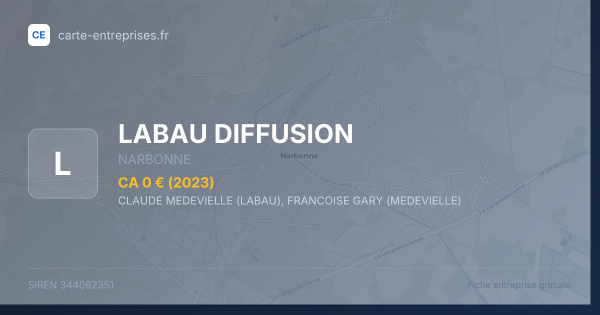 LABAU DIFFUSION — 344062351 — fiche entreprise