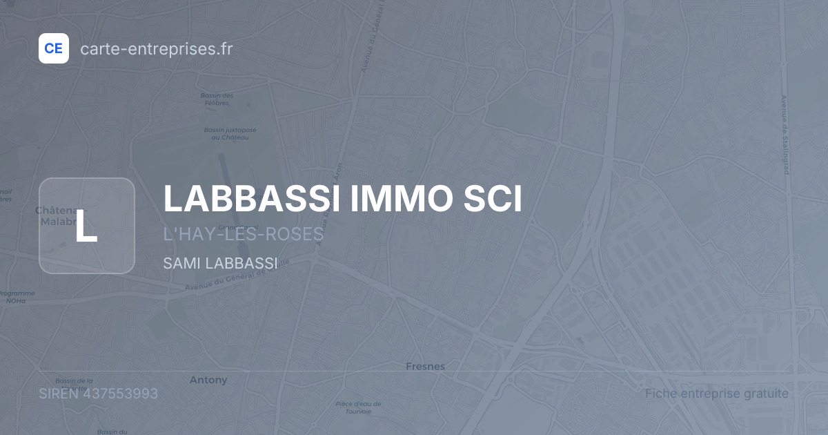 LABBASSI IMMO SCI — 437553993 — fiche entreprise