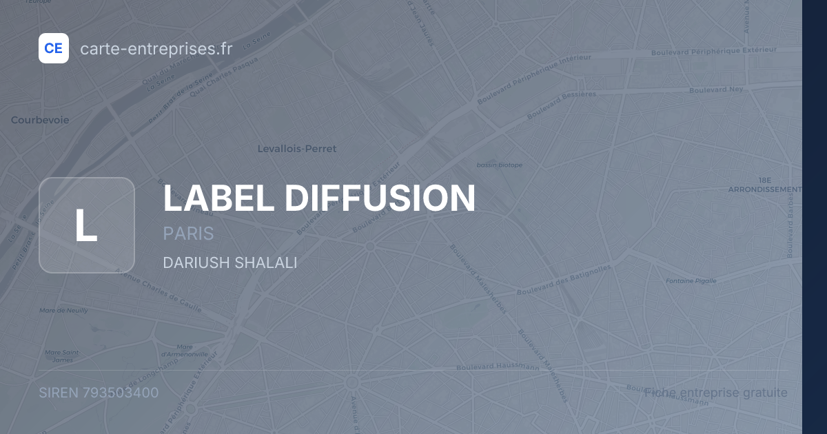 LABEL DIFFUSION — 793503400 — fiche entreprise
