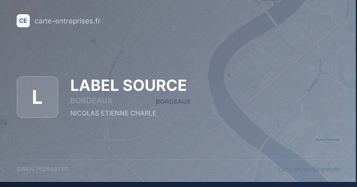 LABEL SOURCE — 752848770 — fiche entreprise