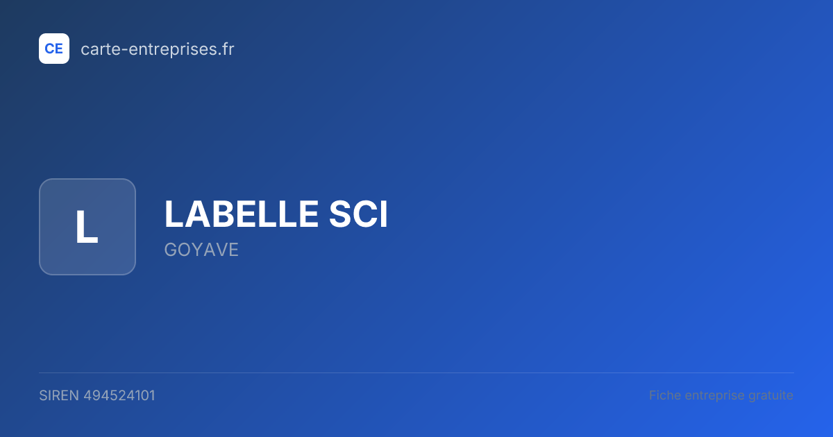 LABELLE SCI — 494524101 — fiche entreprise