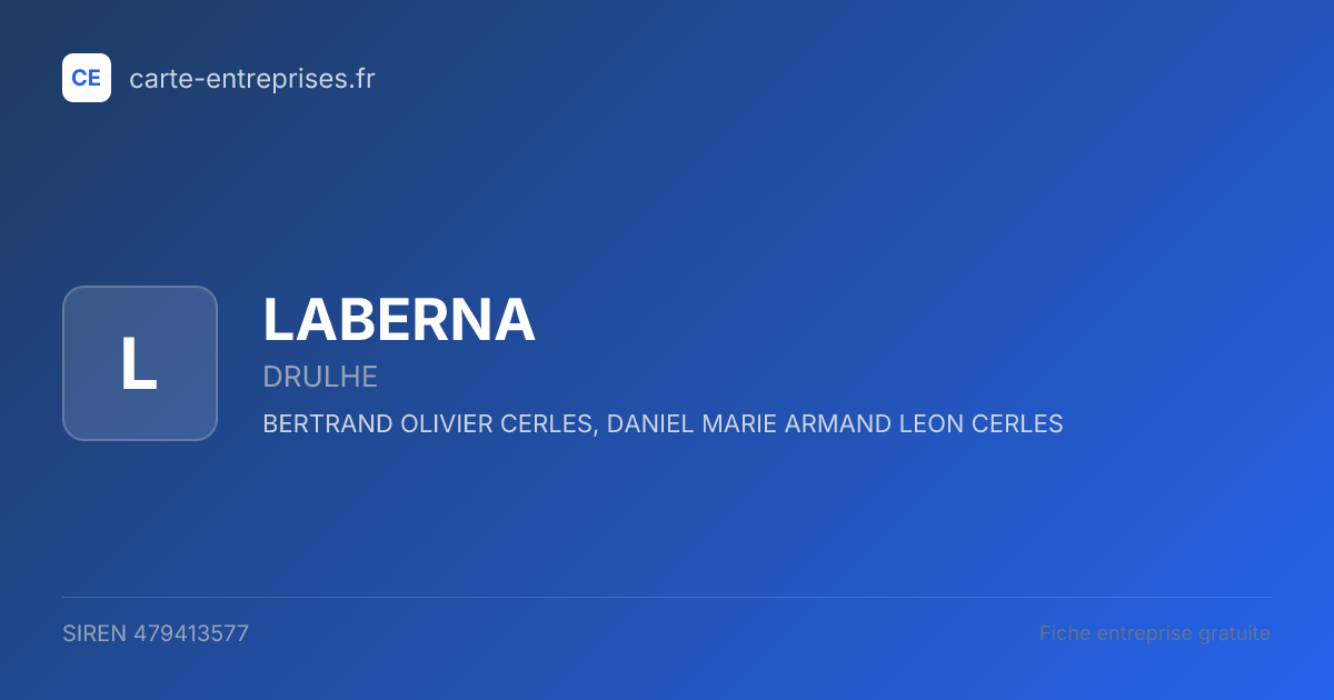 LABERNA — 479413577 — fiche entreprise