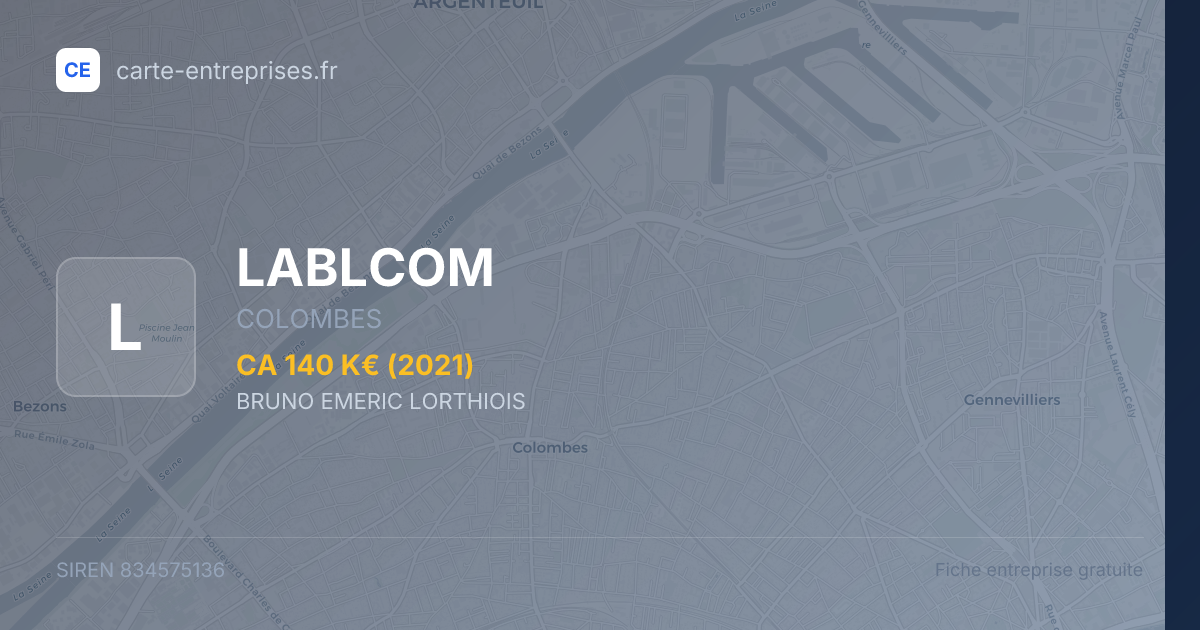 LABLCOM — 834575136 — fiche entreprise