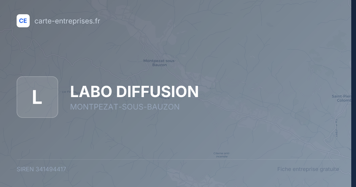 LABO DIFFUSION — 341494417 — fiche entreprise