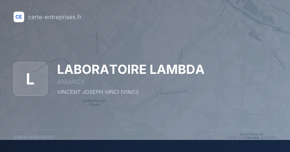 LABORATOIRE LAMBDA — 839414703 — fiche entreprise