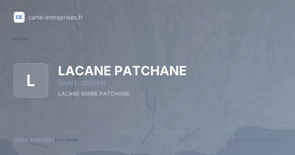 LACANE PATCHANE — 310891882 — fiche entreprise