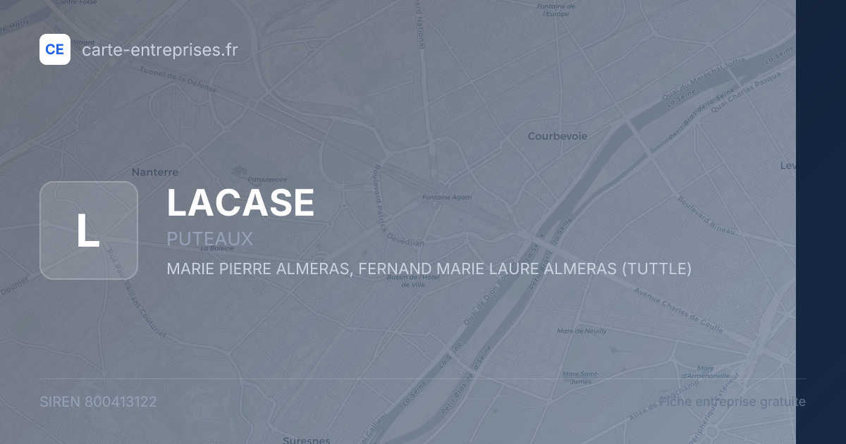 LACASE — 800413122 — fiche entreprise