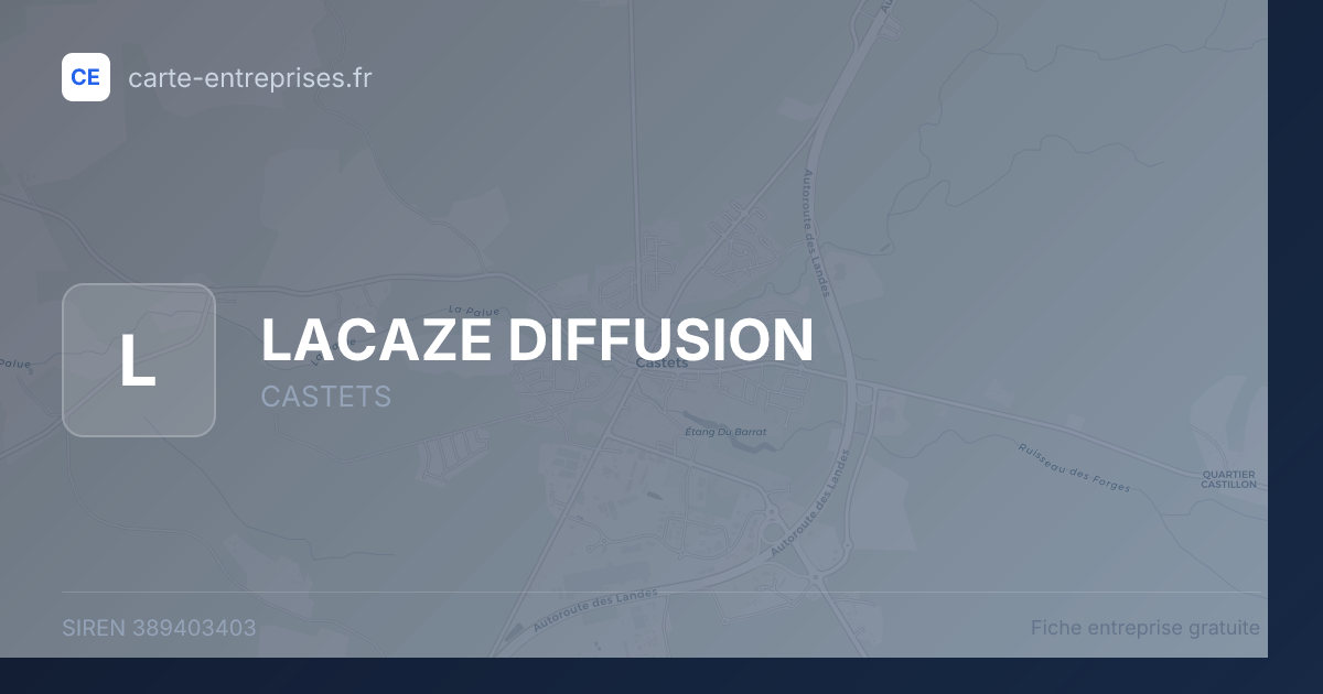 LACAZE DIFFUSION — 389403403 — fiche entreprise
