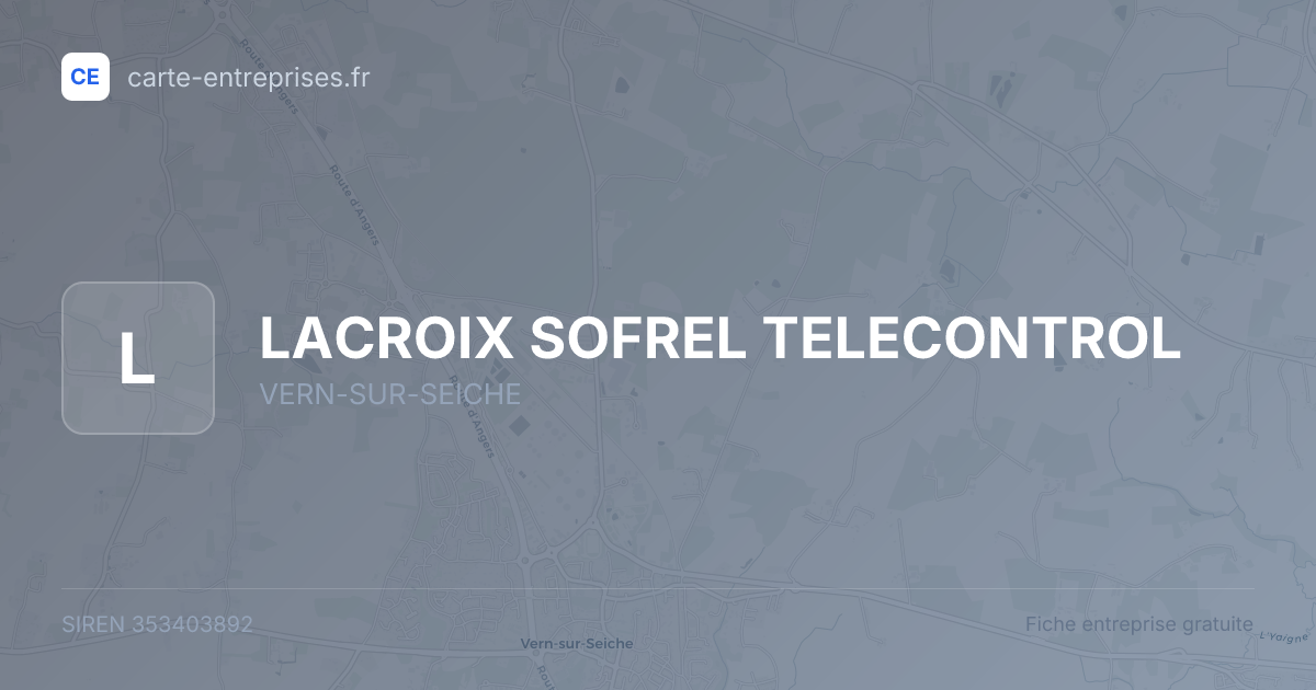 LACROIX SOFREL TELECONTROL — 353403892 — fiche entreprise