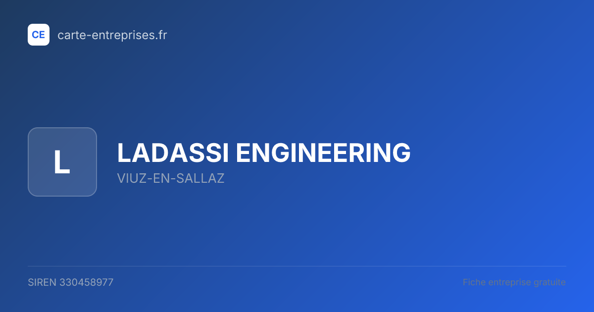 LADASSI ENGINEERING — 330458977 — fiche entreprise