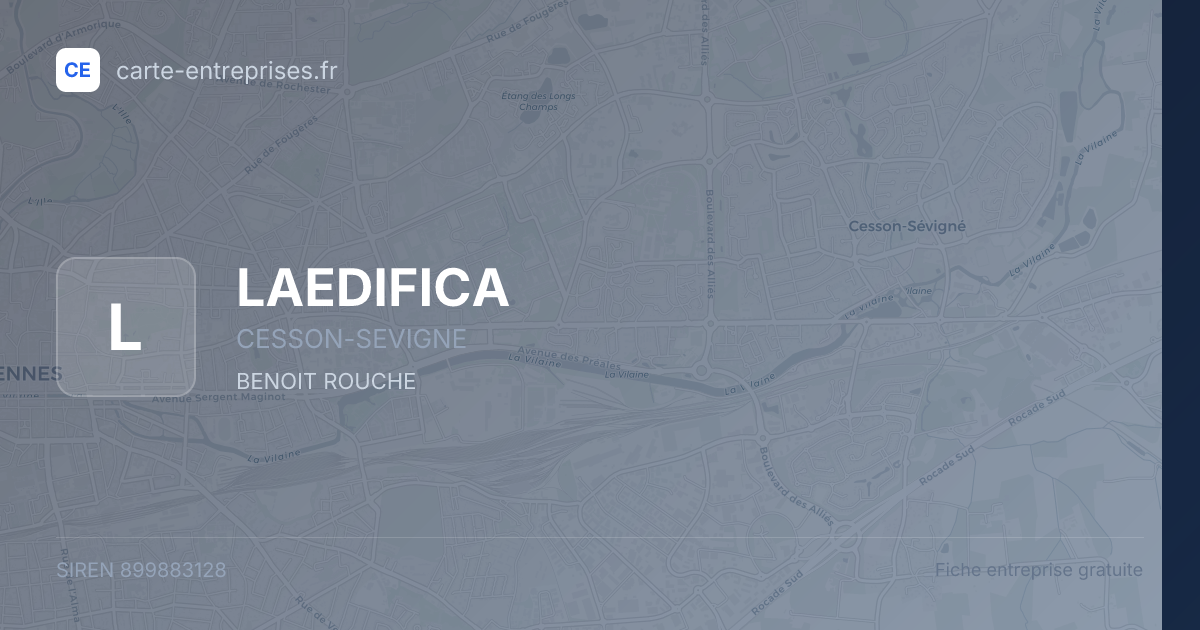 LAEDIFICA — 899883128 — fiche entreprise
