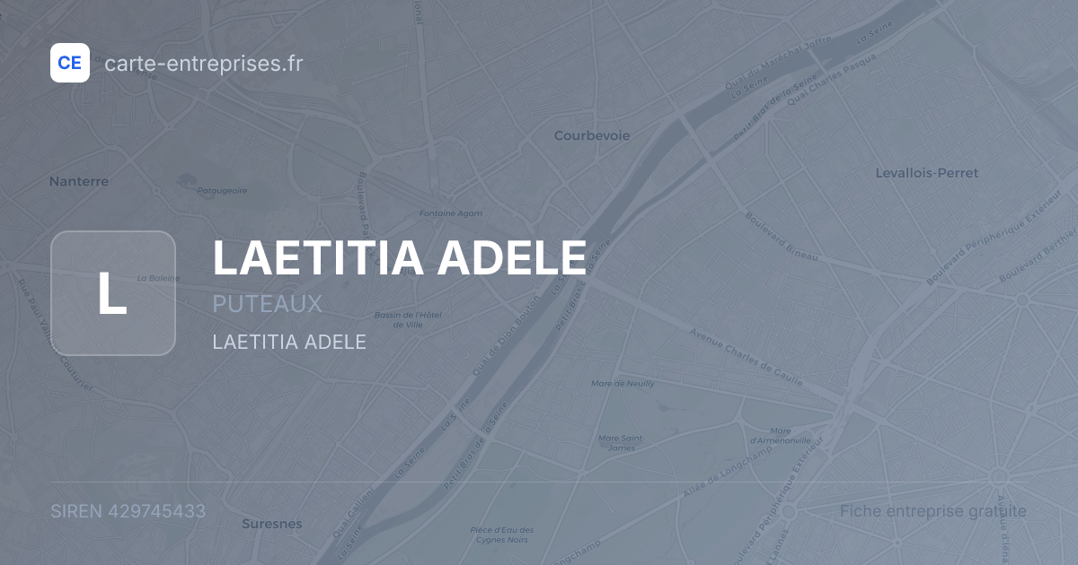 LAETITIA ADELE — 429745433 — fiche entreprise