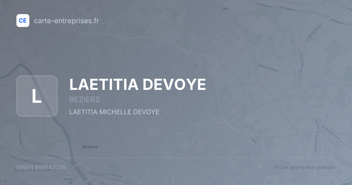 LAETITIA DEVOYE — 899142376 — fiche entreprise