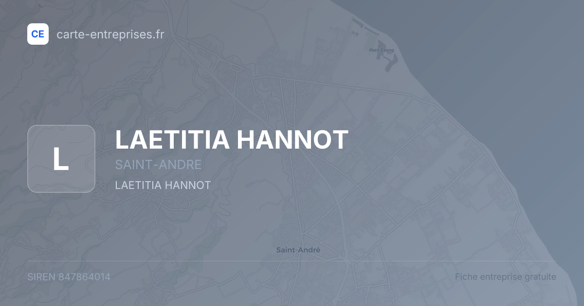 LAETITIA HANNOT — 847864014 — fiche entreprise