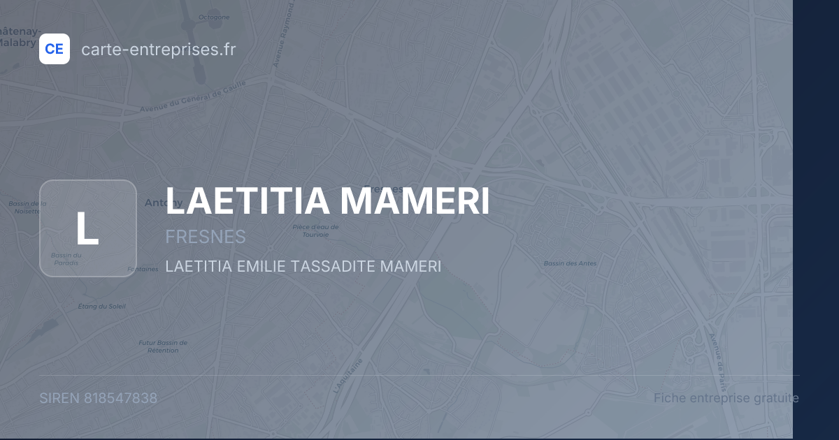 LAETITIA MAMERI — 818547838 — fiche entreprise