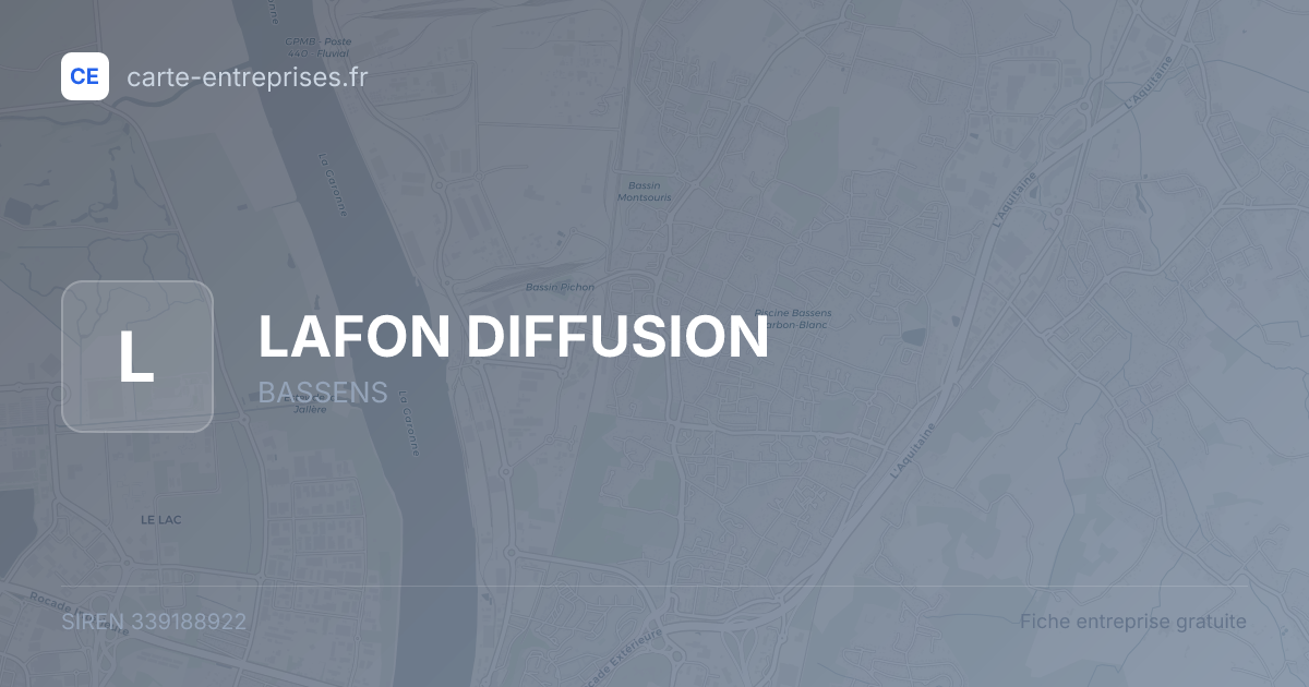 LAFON DIFFUSION — 339188922 — fiche entreprise
