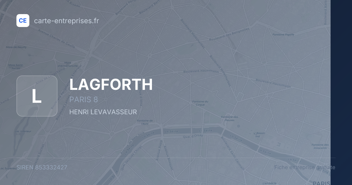 LAGFORTH — 853332427 — fiche entreprise