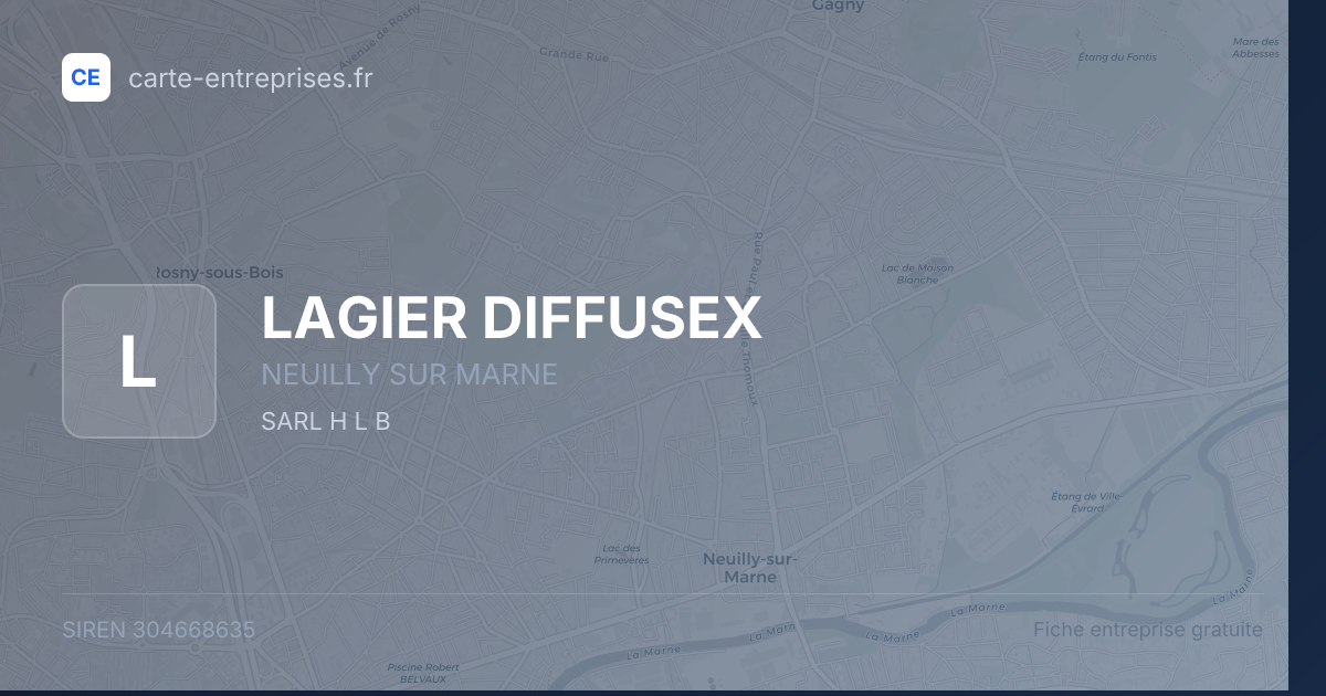 LAGIER DIFFUSEX — 304668635 — fiche entreprise