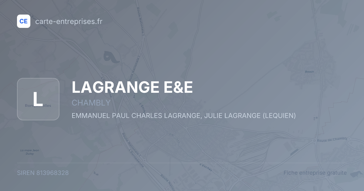 LAGRANGE E&E — 813968328 — fiche entreprise