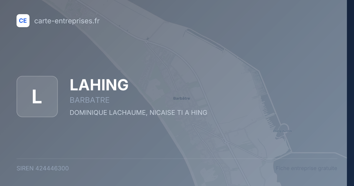 LAHING — 424446300 — fiche entreprise