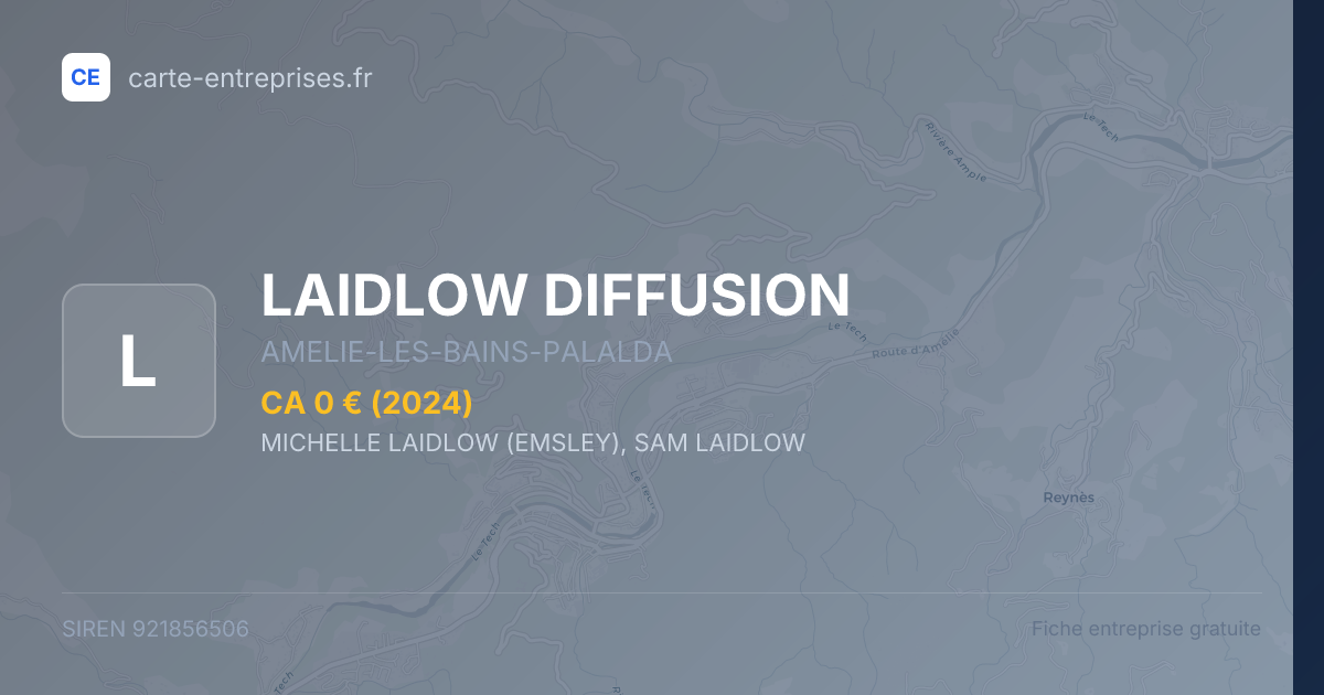 LAIDLOW DIFFUSION — 921856506 — fiche entreprise