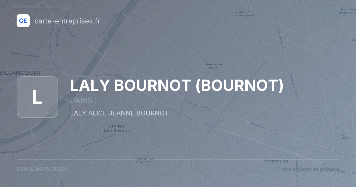 LALY BOURNOT (BOURNOT) — 993531102 — fiche entreprise