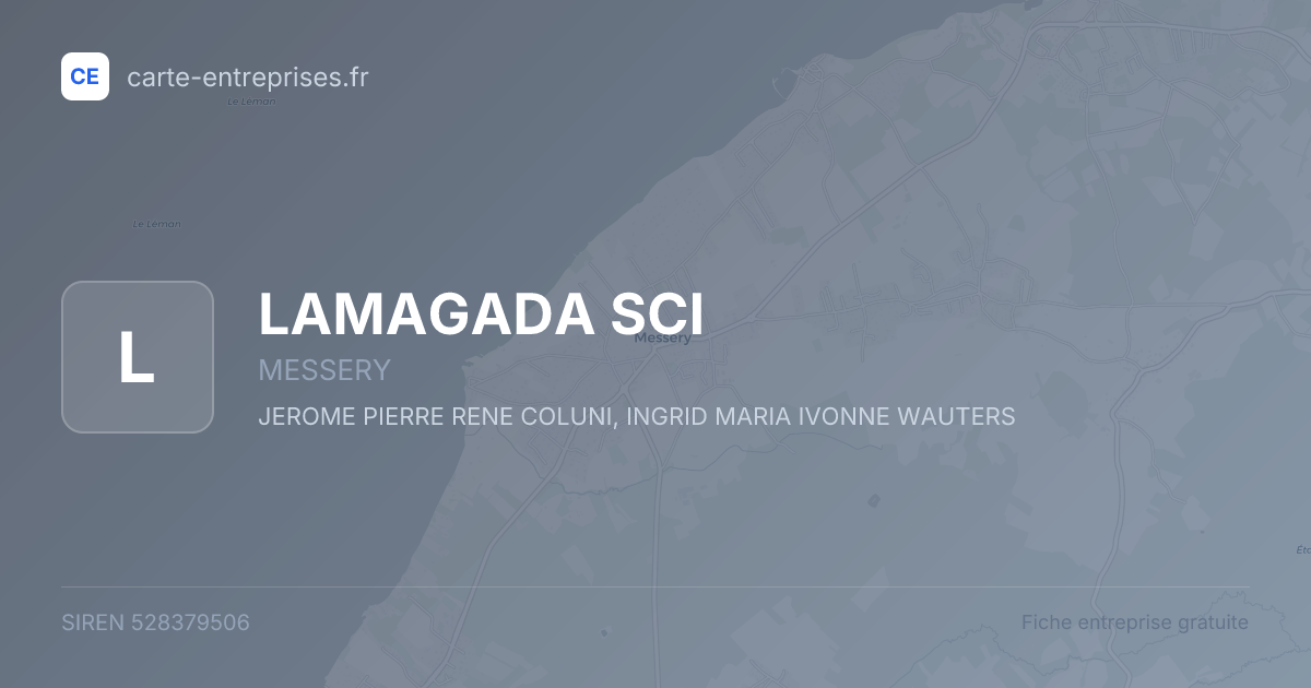 LAMAGADA SCI — 528379506 — fiche entreprise
