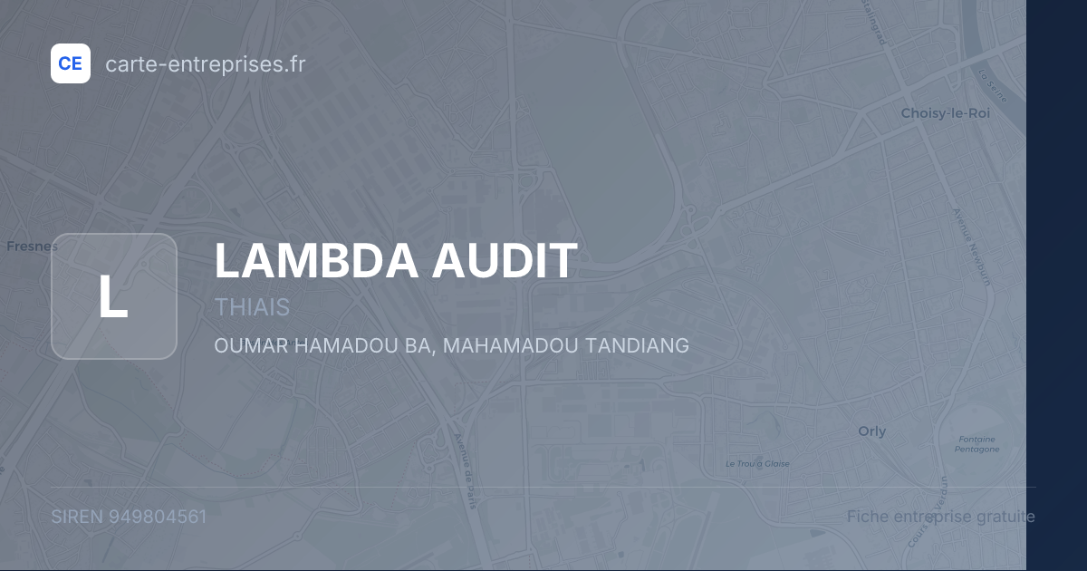 LAMBDA AUDIT — 949804561 — fiche entreprise