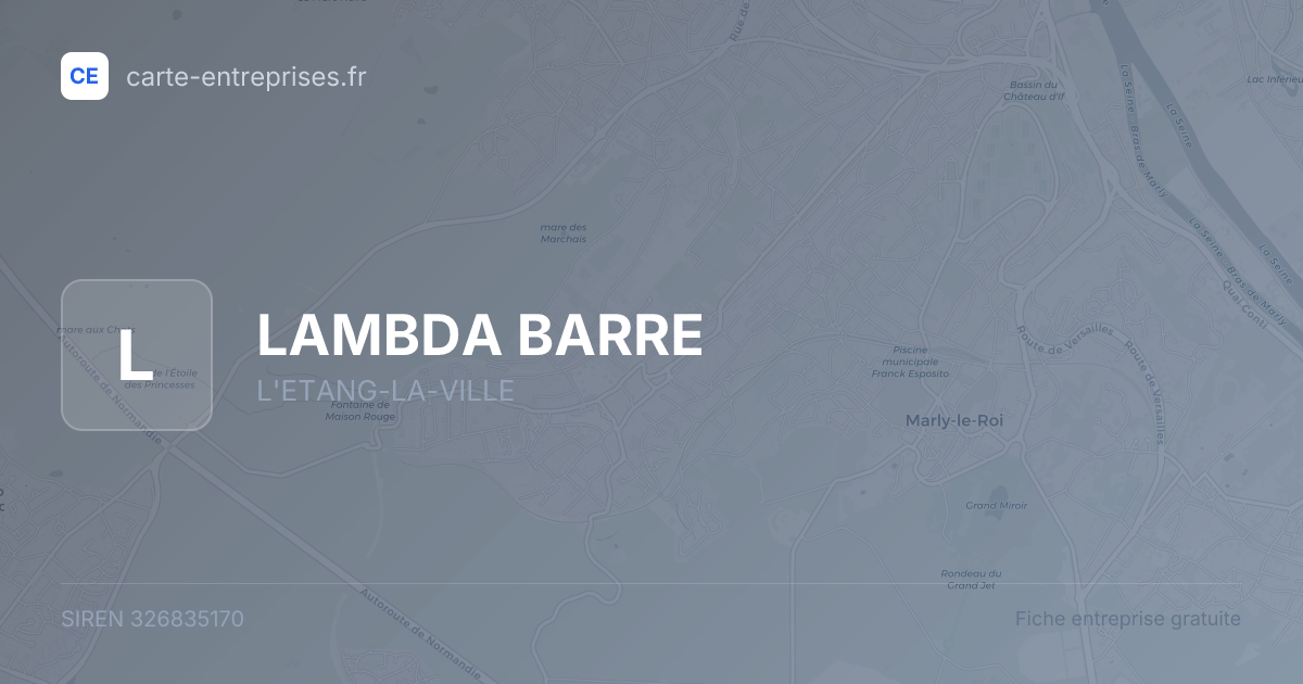 LAMBDA BARRE — 326835170 — fiche entreprise