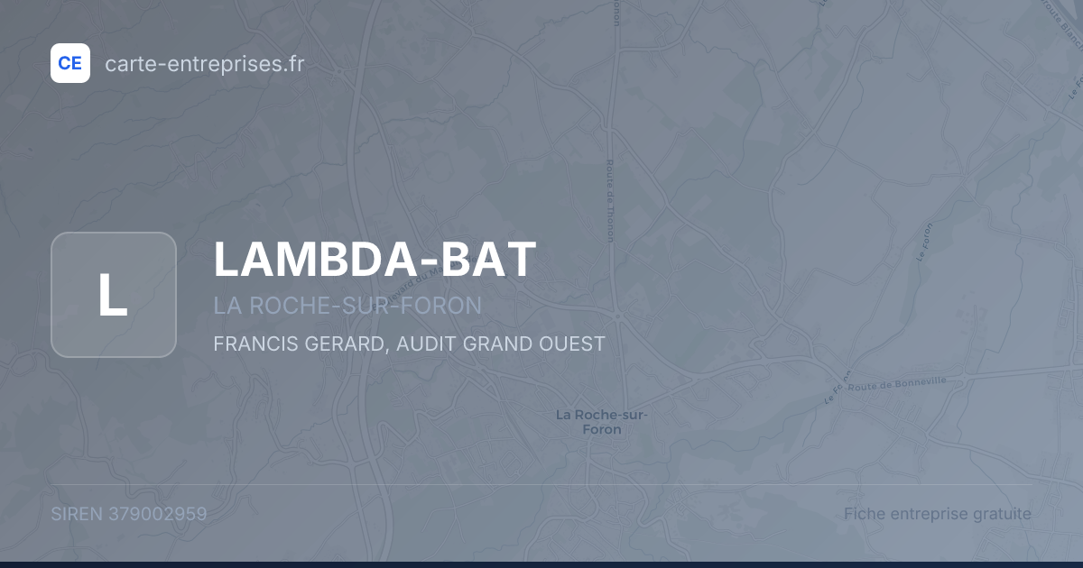 LAMBDA-BAT — 379002959 — fiche entreprise