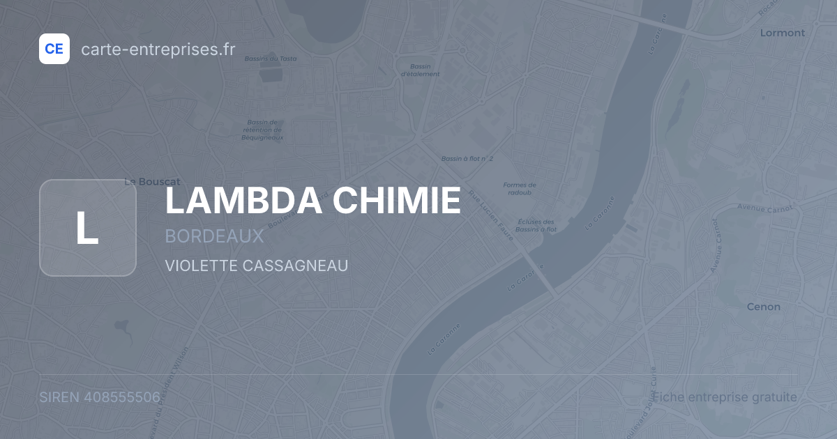 LAMBDA CHIMIE — 408555506 — fiche entreprise
